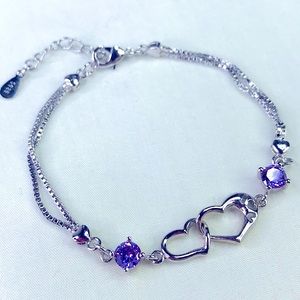 I ❤️ U Sterling Silver 925 Bracelet Rhinestone Crystals 🦄3 for $15 /4 for $20🦄